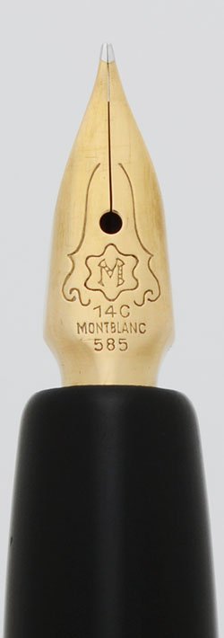 Montblanc 642 Fountain Pen - 1950s, Basic Black w Gold Cap, 14k